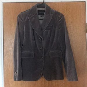 Banana Republic Grey Velvet Blazer 0